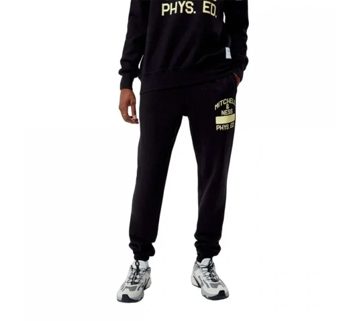 Mitchell & Ness Značkové módní tepláky s grafikou M PSWP5533-MNNYYPPPBLCK