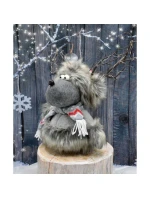 FURNISHED RENNIFER WITH ILLUMINATED TORCH Grey 20x35x47CM dětské