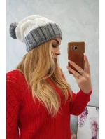 Milano fleecová čepice K203 ecru+grey Milano fleecová čepice K203 ecru+grey