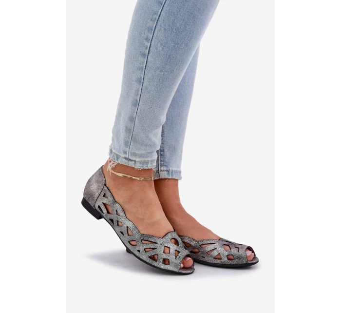 Vzorované baleríny s  stříbrné model 21685306 - Boto