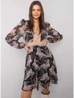 Šaty LC SK 22K 3035.03P černá a béžová