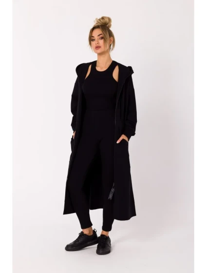 M729 Mikina s kapucí a dlouhým zipem - černá M729 Mikina s kapucí a dlouhým zipem - černá