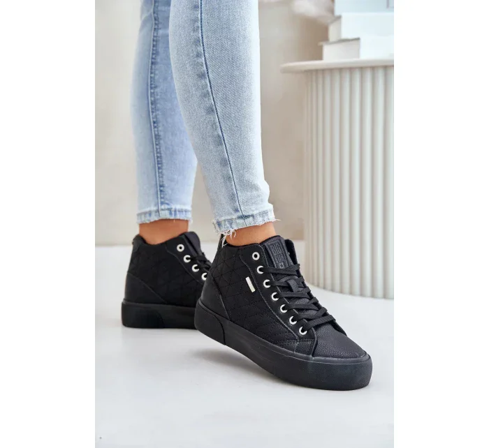 Zateplené Dámské Tenisky S Prošíváním Big Star Černé