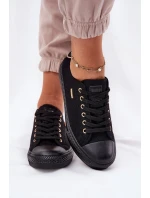 Dámské plátěné tenisky Big Star – černé