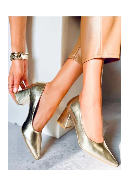 Dámské lodičky na podpatku 9538 Zlatá - Sweet Shoes Dámské lodičky na podpatku 9538 Zlatá - Sweet Shoes