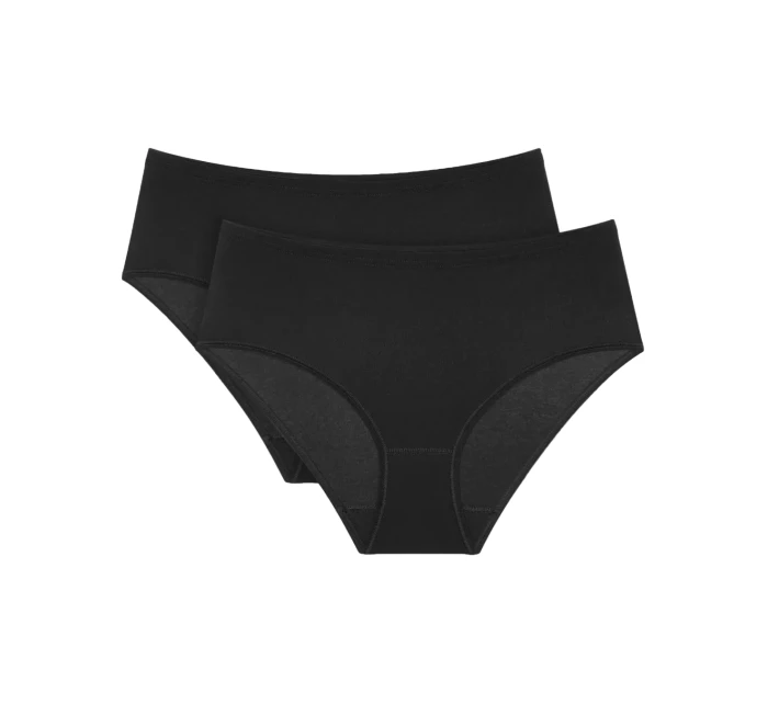 Dámské kalhptky Sense Of Cotton Midi 2P - BLACK - černé 0004 - TRIUMPH Dámské kalhptky Sense Of Cotton Midi 2P - BLACK - černé 0004 - TRIUMPH