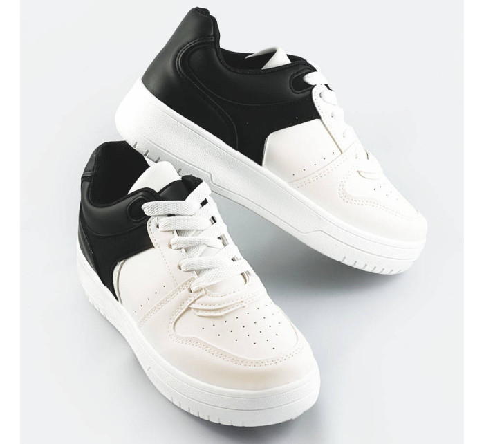 Bílo-černé dvoubarevné dámské tenisky sneakers (XWH2120X)