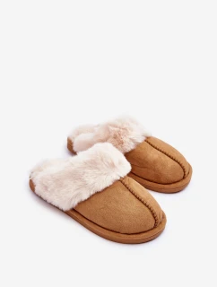 Dámské Pantofle s Kožešinou Camel model 21563577 - Boto