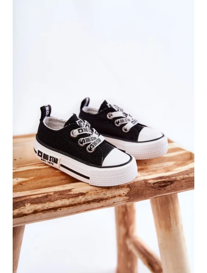 Dětské látkové tenisky BIG STAR model 21594792 Černý a bílý - Big Star Shoes