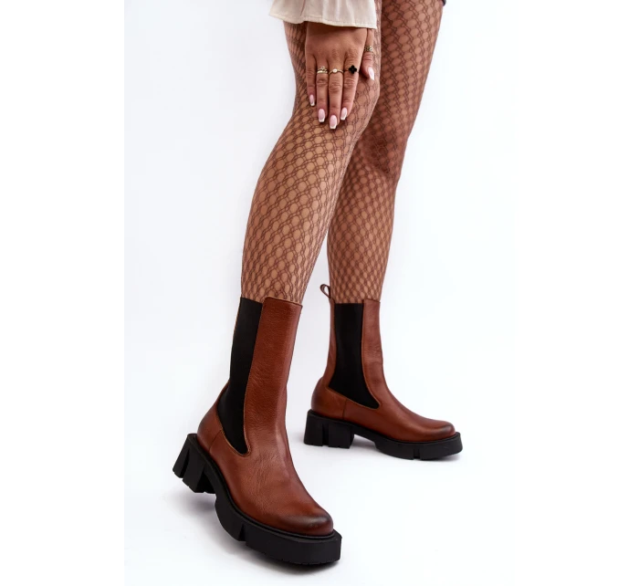 Dámské boty s kotníkem Laura Messi 2693/229 Hnědé