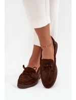 Polobotky Mokasiny Dámské Ploché S Čokoládové model 21709698 - Boto