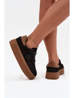 Dámské tenisky na platformě Big Star SS274761 Černé Dámské tenisky na platformě Big Star SS274761 Černé