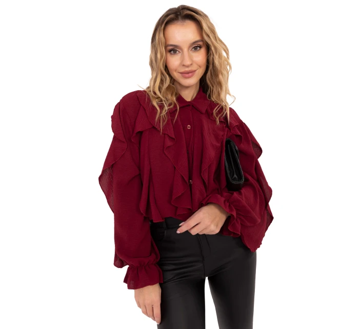 Koszula MI KS model 21757388 bordowy - FPrice