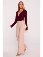 M875 Široké kalhoty - béžové