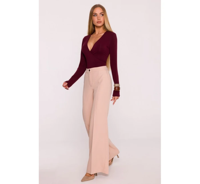 M875 Široké kalhoty - béžové