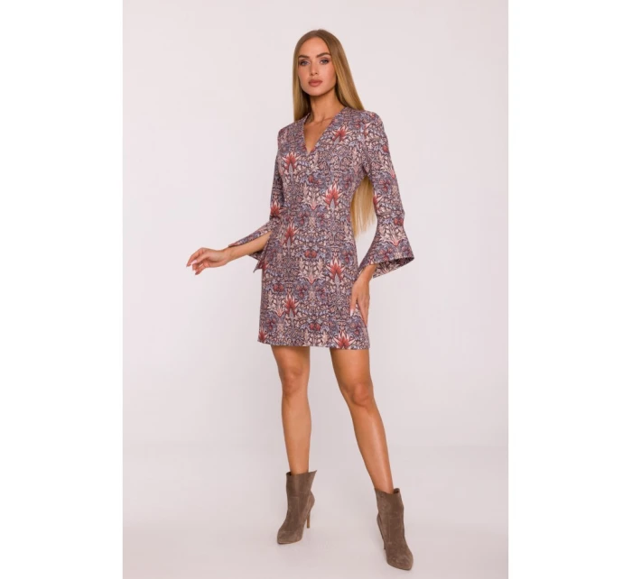 model 21296053 Šaty s potiskem a širokými manžetami model 2 - Moe