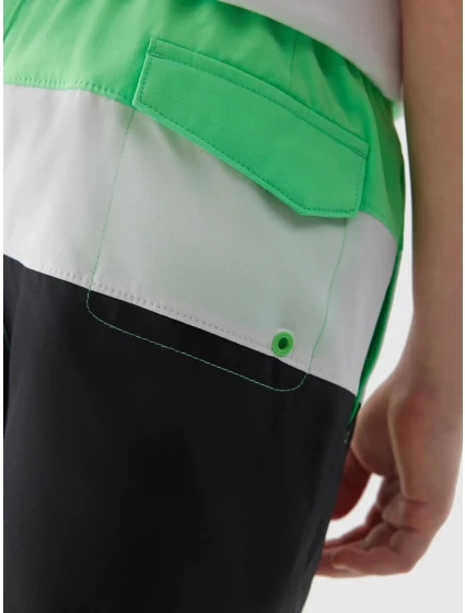 Chlapecké plážové šortky typu boardshorts 4F - zelené