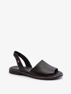 Černé kožené nazouvací sandály Lemar Alivia