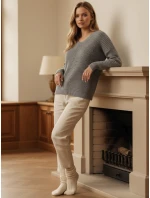 MONAVIA dámský svetr světle šedý FashionStreet MY2387