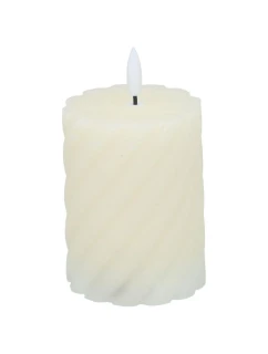 OZDOBNÁ SVÍČKA 75x100MM LED VOSK CREME