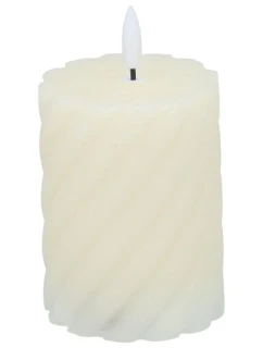 OZDOBNÁ SVÍČKA 75x100MM LED VOSK CREME