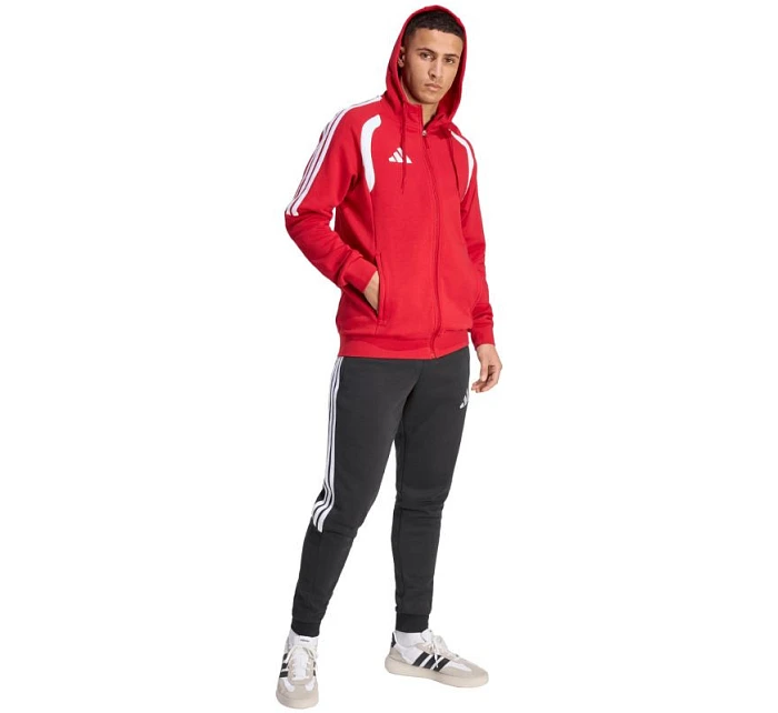 Pánská mikina Tiro 26 League Sweat Full Zip Hoodie červená model 22061251 pánské oblečení - ADIDAS