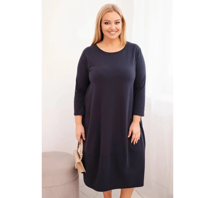 Dámská bavlněná Plus Size s ohrnovacími rukávy a kapsami model 21798723 - K-Fashion