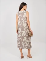 Sukienka D60105M30471A ciemny bezowy