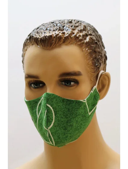 Dvouvrstvá rouška zelená fotbalový míč - Vestis Dvouvrstvá rouška zelená fotbalový míč - Vestis