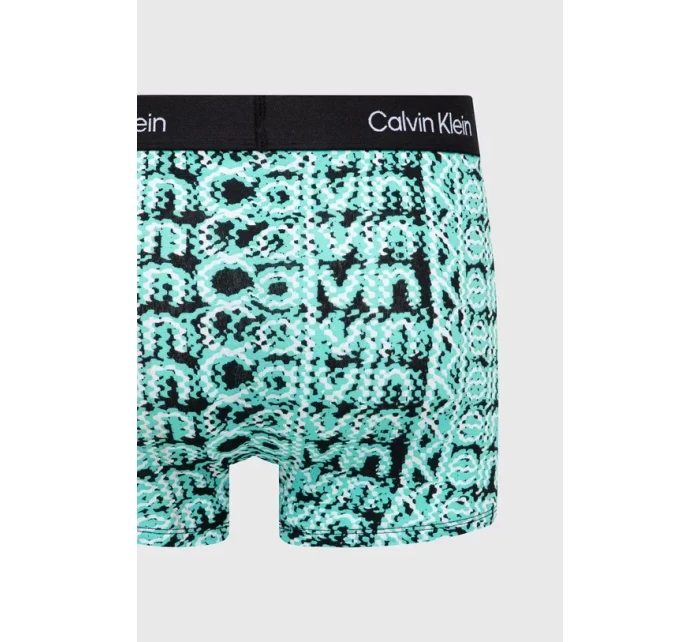 Pánské boxerky 000NB3403A AC5 tyrkys-černo-bílé - Calvin Klein
