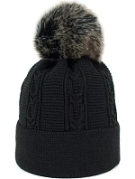 Dámská čepice s bambulí 17802-3 Černá - Art of polo