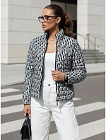 Dámská přechodová bunda se kšiltovkou TY4505 černo-bílá - FashionStreet 