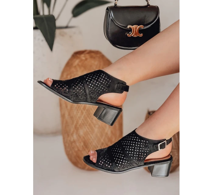 ZALVISA dámské vestavěné sandály černé FashionStreet ZY0750