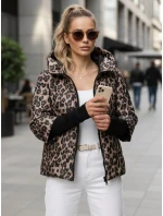 Dámská přechodná bunda v leopardí béžové barvě FashionStreet TY5549