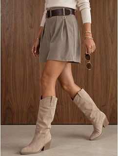 Spodenki damskie sztruksowe z paskiem fango FashionStreet SY0588
