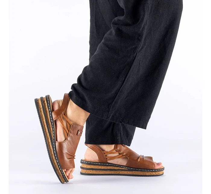 damskie na brązowe model 22087042 - Rieker