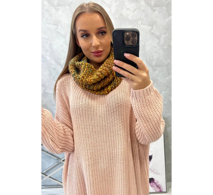 KN16 Dámský snood v hořčicové barvě