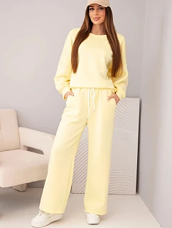 Dámský komplet z model 22045159 materiálu mikina + kalhoty tmavě žlutý - K-Fashion