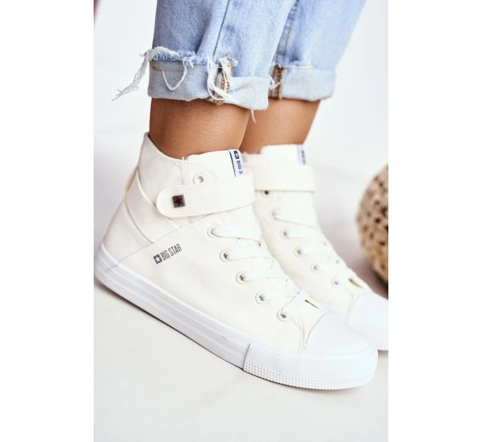 Dámské Vysoké Tenisky Big Star FF274579 Bile Dámské Vysoké Tenisky Big Star FF274579 Bile