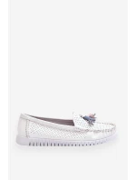 Dámské prolamované kožené mokasíny Bílé model 21618157 - EVENTO Dámské prolamované kožené mokasíny Bílé model 21618157 - EVENTO