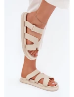 Dámské Gumové Klapky S Páskem Béžové Tavirae Dámské Gumové Klapky S Páskem Béžové Tavirae