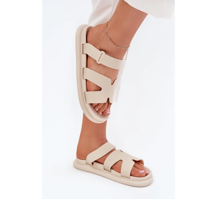 Dámské Gumové Klapky S Páskem Béžové Tavirae Dámské Gumové Klapky S Páskem Béžové Tavirae