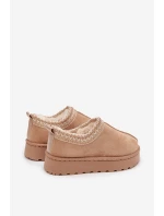 Dětské sněhule s výšivkou béžové Prina Dětské sněhule s výšivkou béžové Prina