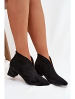Dámské kotníkové boty na klínku s Černé model 21919517 - Boto