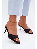 Dámské Nazouváky na Podpatku Černé model 22111328 - Boto