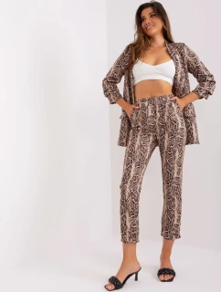 DHJ kalhoty SP 13926 3.67P černá a béžová