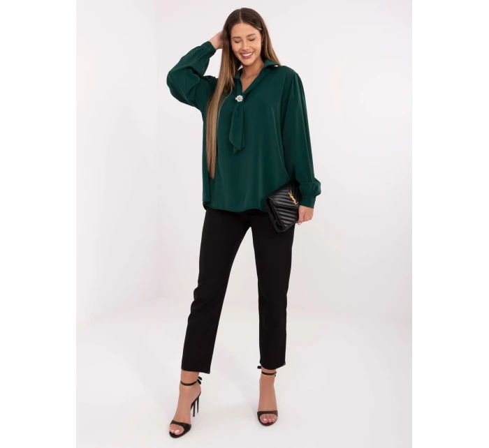 Bluzka IT BZ model 21768546 ciemny zielony - FPrice Bluzka IT BZ model 21768546 ciemny zielony - FPrice