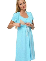 Dámská kojící košile Radosc Světle modrá - Italian Fashion