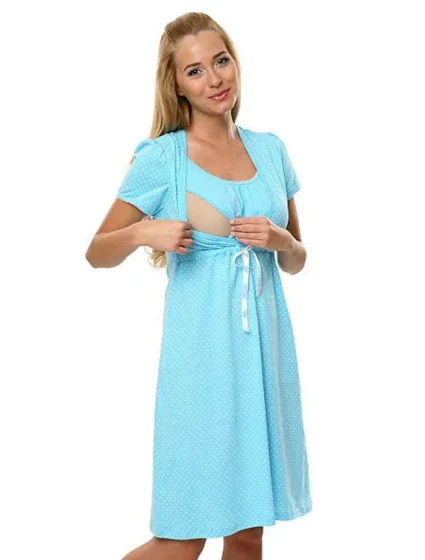 Dámská kojící košile Radosc Světle modrá - Italian Fashion