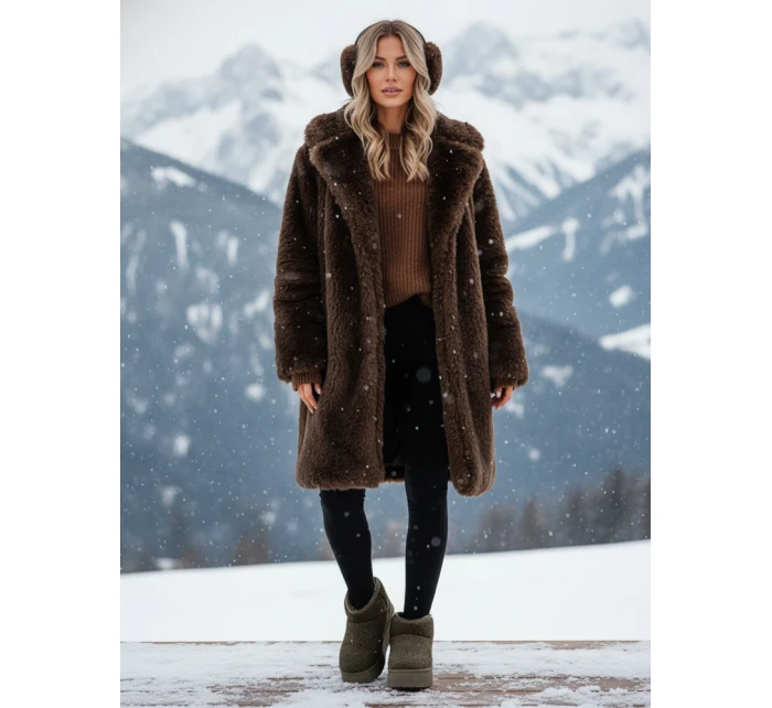 Dámské látkové sněhule s kožešinou zelené FashionStreet ZY1254